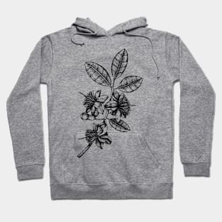 Blooming Flower with leaves and seed pods Hoodie